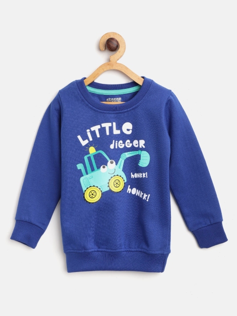 

Eteenz Boys Blue Printed Sweatshirt
