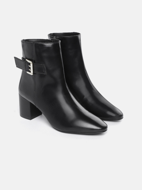 

CORSICA Women Black Solid Mid-Top Heeled Boots