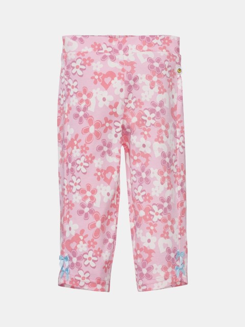 

Pranava Girls Pink Floral Print Organic Cotton Sustainable Lounge Pants