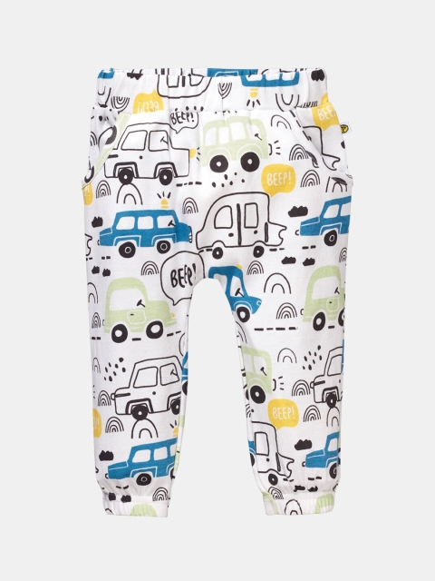 

Pranava Girls White Graphic Printed Organic Cotton Sustainable Lounge Pants