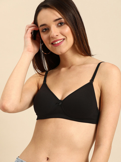 

DressBerry Black Solid Non-Wired Lightly Padded Everyday Bra DB-IPAD-BRA-008A