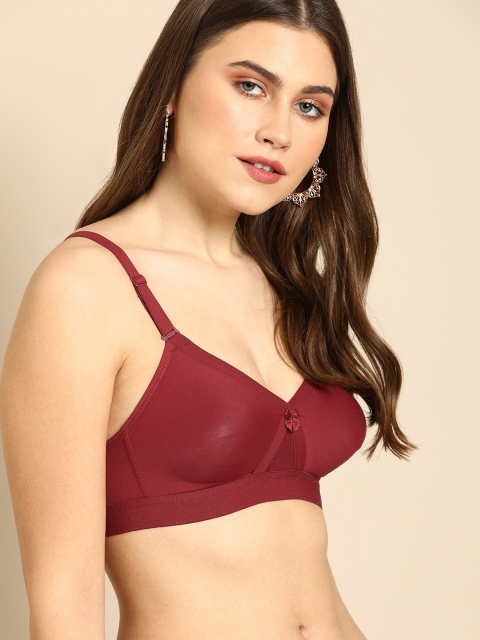 

DressBerry Maroon Solid Non-Wired Non Padded Everyday Bra DB-WOND-BRA-006A