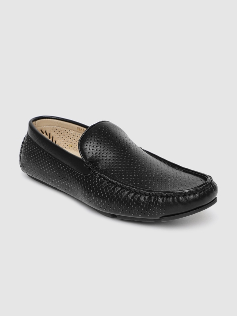 

Tresmode Men Black Perforated Loafers