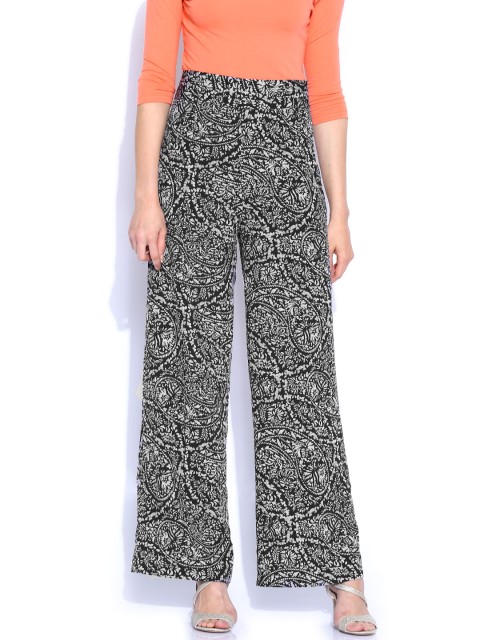 

Tokyo Talkies Black Printed Palazzos