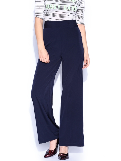 

Tokyo Talkies Navy Palazzo Trousers, Navy blue