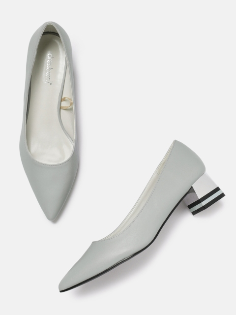 

DressBerry Women Grey Solid Pumps