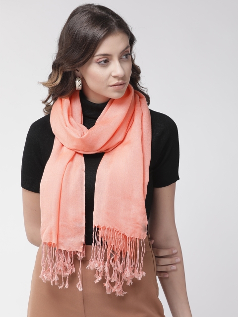 

Marks & Spencer Women Peach-Coloured Solid Stole