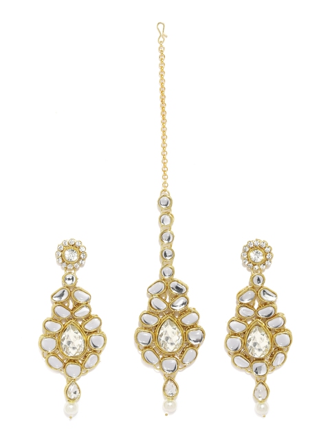 

Zaveri Pearls Gold-Plated Kundan Studded Jewellery Set