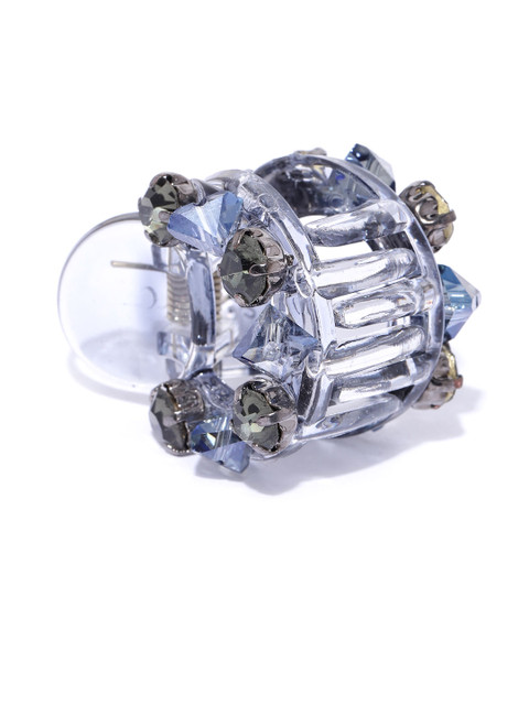 

Priyaasi Blue & Charcoal Grey Stone-Studded Claw Clip