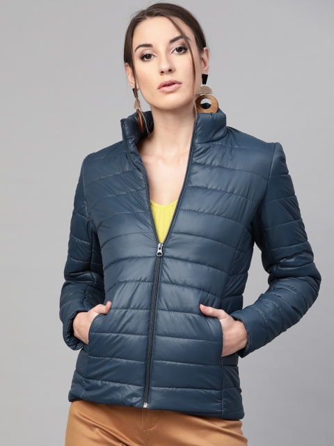 

MABISH by Sonal Jain Women Navy Blue Solid Lightweight Padded Jacket