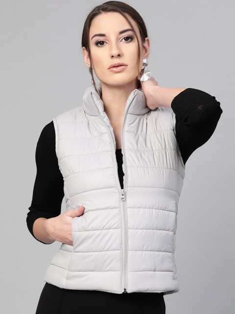 

MABISH by Sonal Jain Women Grey Solid Lightweight Padded Jacket