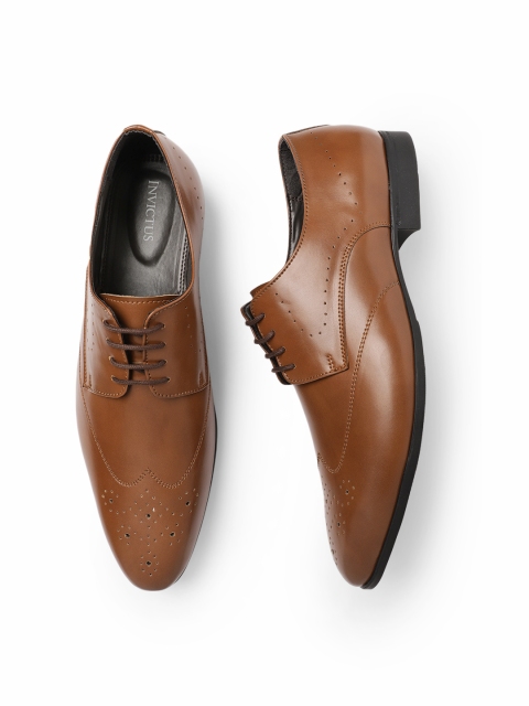 

INVICTUS Men Tan Brown Solid Brogues