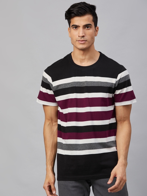 

The Roadster Lifestyle Co Men Black Printed Detail Round Neck Pure Cotton T-shirt