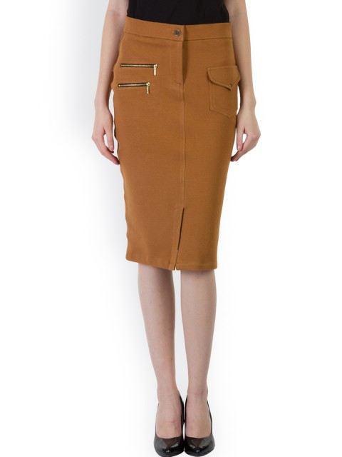 

Rider Republic Tan Brown Pencil Skirt