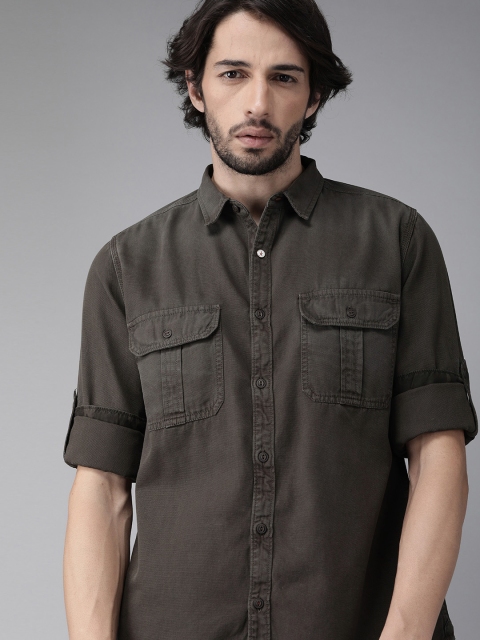 

Roadster Men Coffee Brown Regular Fit Solid Casual Shirt