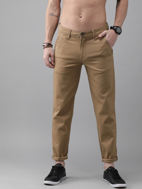 

Roadster Men Camel Brown Regular Fit Solid Chinos