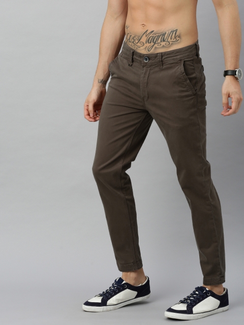 

Roadster Men Coffee Brown Regular Fit Solid Regular Trousers