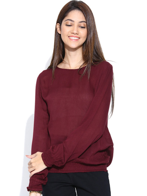 

Vaak Wine-Coloured Top, Burgundy