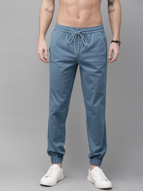 

Roadster Men Teal Blue Regular Fit Solid Joggers
