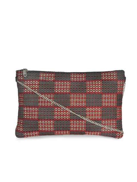 

Diwaah Multicoloured Self Design Sling Bag, Maroon
