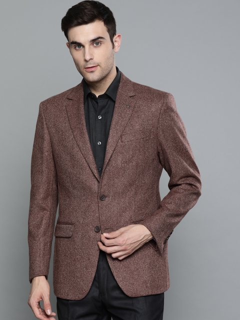 

Louis Philippe Men Maroon Solid Tailored Fit Woolen Formal Blazer