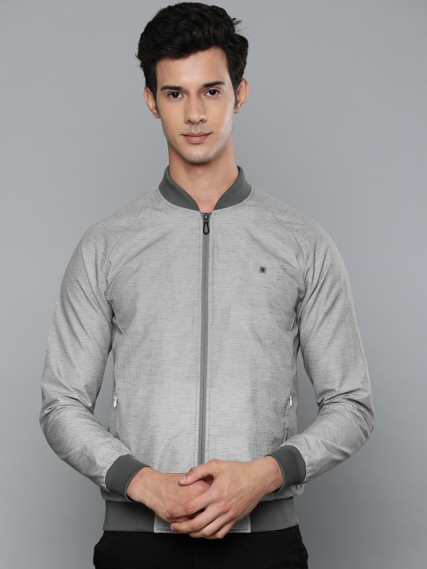 

Louis Philippe Sport Men Printed Bomber, Grey