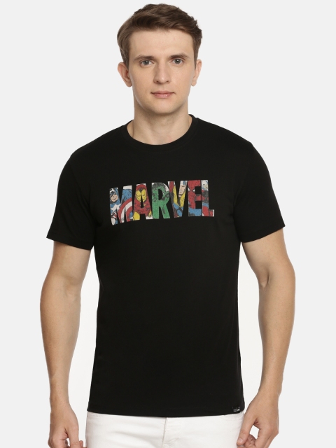 

Lee Men Black Printed Marvel Slim Fit Round Neck T-shirt