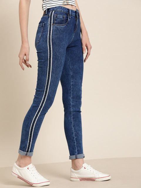 

Moda Rapido Women Blue Skinny Fit High-Rise Clean Look Stretchable Jeans