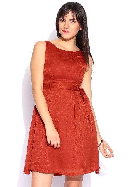 

Tokyo Talkies Rust Orange Fit & Flare Dress