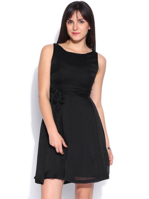 

Tokyo Talkies Black Fit & Flare Dress