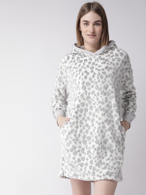 

Marks & Spencer White & Grey Printed Nightdress