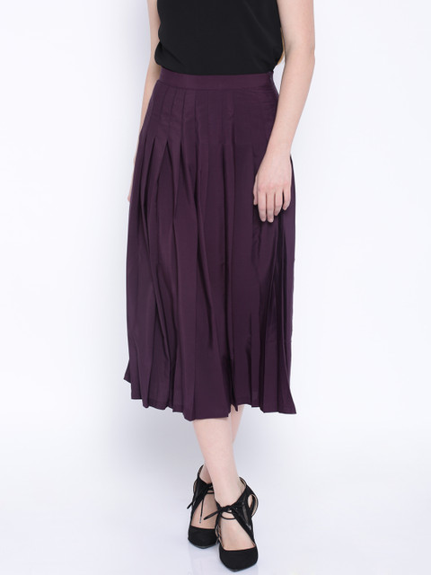 

Tokyo Talkies Purple Flared Skirt