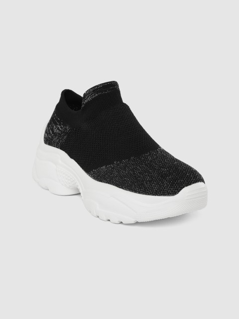 

Carlton London sports Women Black Flatform Running Shoes