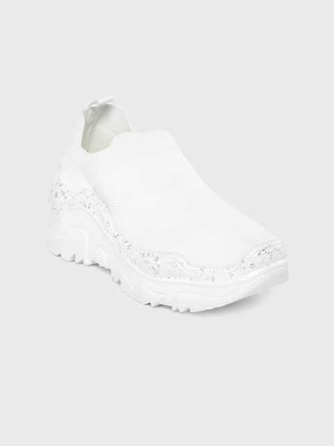 

Carlton London sports Women White Woven Design Running Shoes