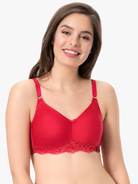 

every de by amante Red Solid Non-Wired Non Padded Everyday Bra EB002