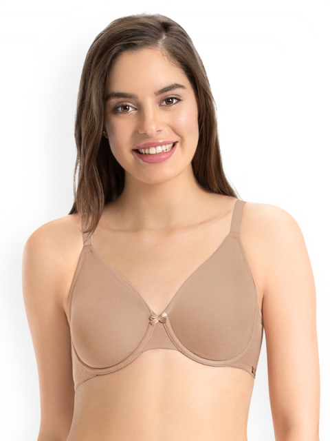 

every de by amante Beige Solid Underwired Non Padded Everyday Bra EB013