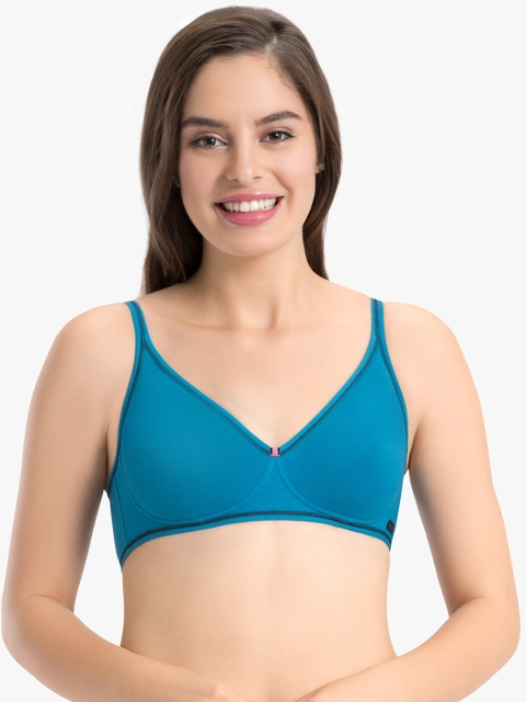 

every de by amante Blue Solid Non-Wired Non Padded Everyday Bra EB007