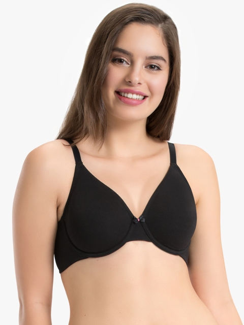 

every de by amante Black Solid Underwired Non Padded Everyday Bra EB013