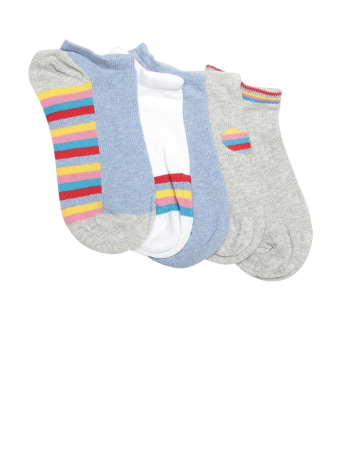 

Marks & Spencer Women Pack of 5 Ankle-Length Socks, Blue