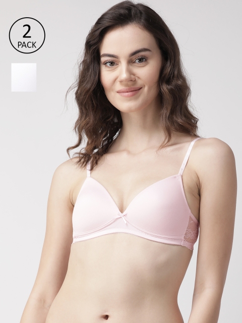 

Marks & Spencer Women Pack of 2 Solid Lightly Padded T-Shirt Bra T339195, Pink