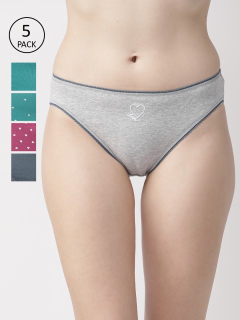 

Marks & Spencer Women Pack Of 5 Basic Briefs T614305L, Green