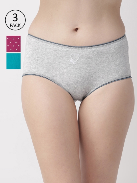 

Marks & Spencer Women Pack of 3 Basic Briefs T611937K, Grey melange