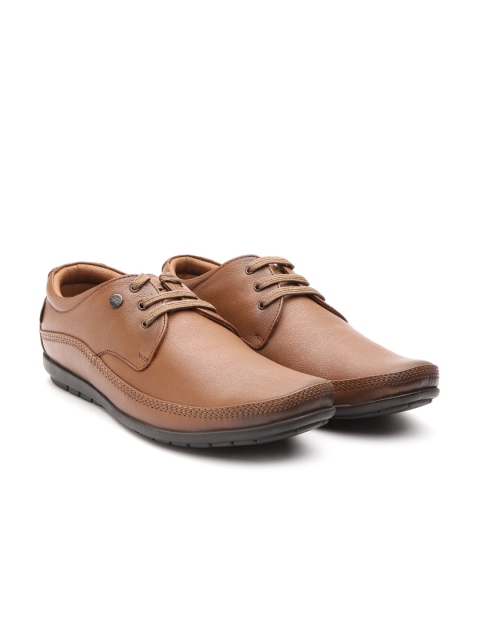 

Carlton London Men Tan Brown Solid Leather Formal Derbys