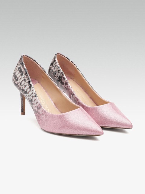 

DOROTHY PERKINS Women Pink & Brown Printed Pumps
