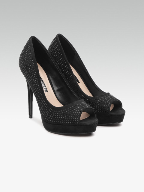 

DOROTHY PERKINS Women Black Embellished Peep Toes