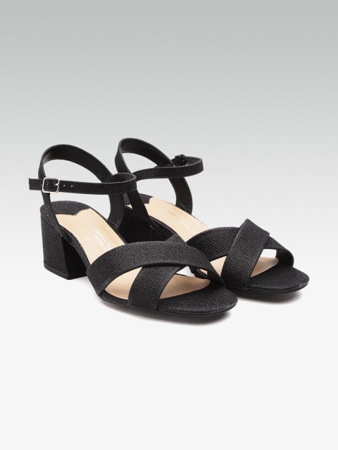 

DOROTHY PERKINS Women Black Shimmer Heels