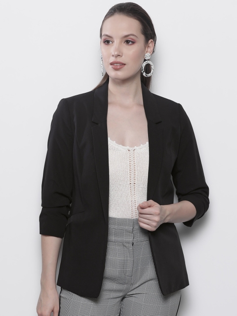 

DOROTHY PERKINS Women Black Solid Open-Front Blazer