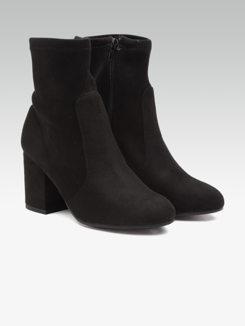 

DOROTHY PERKINS Women Black Solid Heeled Boots