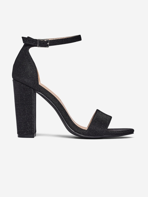 

DOROTHY PERKINS Women Black Shimmer Heels