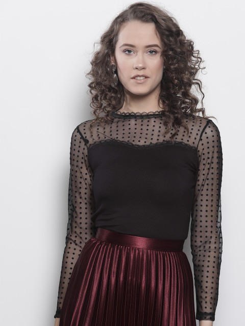 

DOROTHY PERKINS Women Black Solid Top
